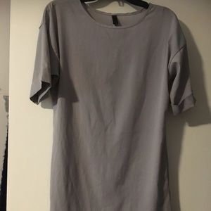 grey top breathable fabric long